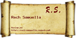 Rech Samuella névjegykártya